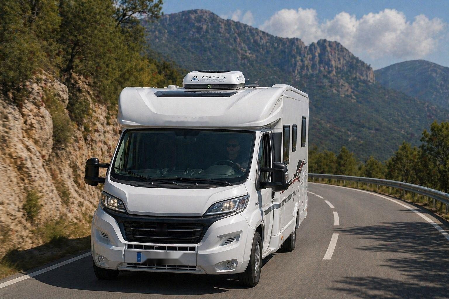 Autocaravana con AERONOX en el techo