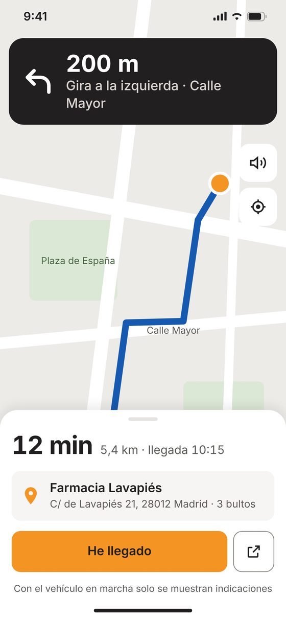 Navegação até a próxima parada